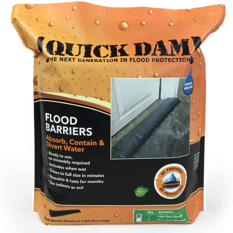 Quick Dam 10-Foot Water-Activated Flood Barrier for $24