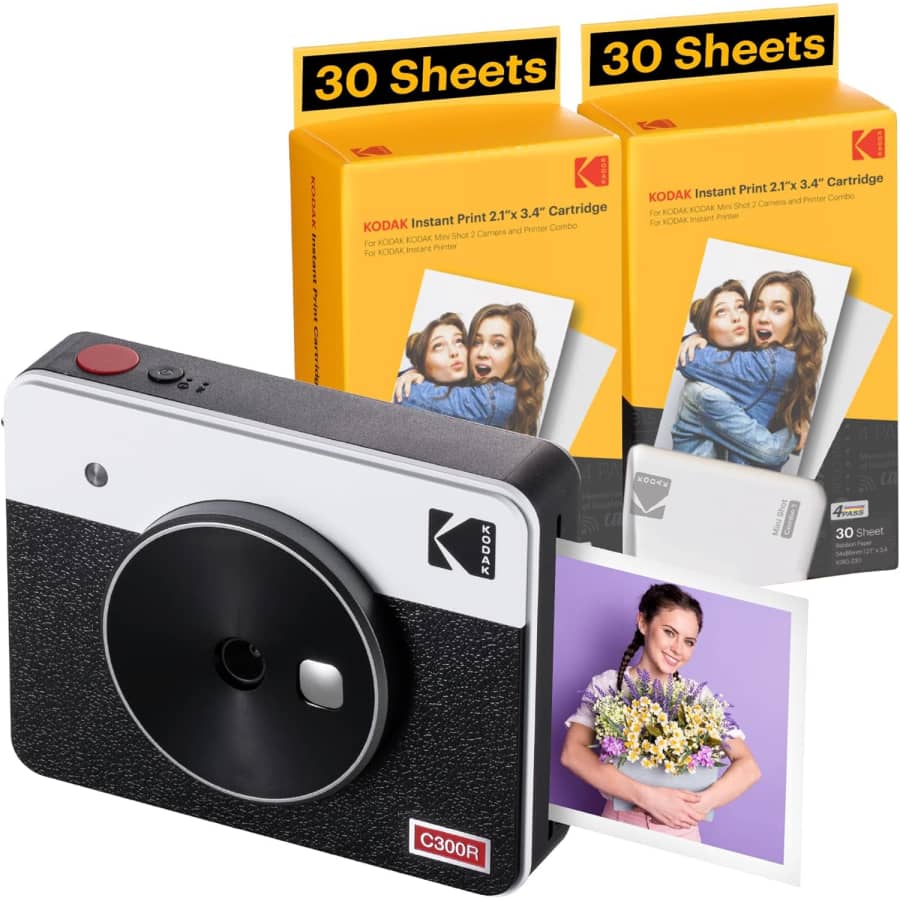 KODAK Mini Shot 3 Retro 4PASS 2-in-1 Instant Digital Camera & Photo Printer w/ 60 Sheets: $111 KODAK Mini Shot 3 Retro 4PASS 2-in-1 Instant Digital Camera & Photo Printer w/ 60 Sheets: $111