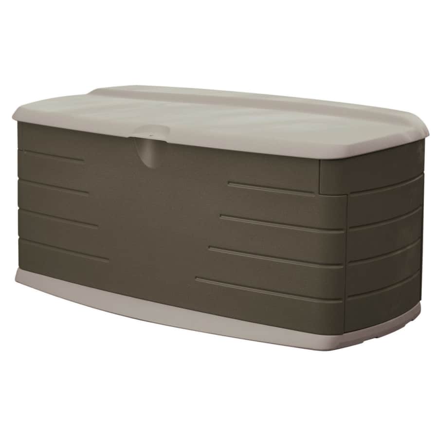 Rubbermaid 90-Gallon Large Deck Box w/ Seat: $99