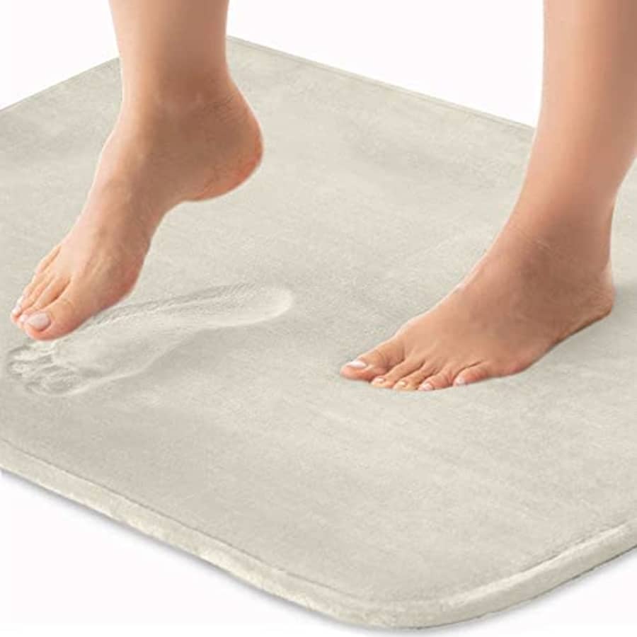Gorilla Grip Thick Memory Foam Bath Rug, Soft Absorbent Luxury Mats, 42x24, Plush Velvet Topside, for $43 Gorilla Grip Thick Memory Foam Bath Rug, Soft Absorbent Luxury Mats, 42x24, Plush Velvet Topside, for $43