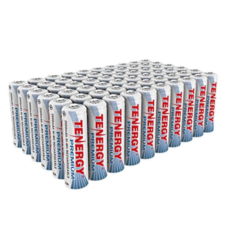 Tenergy Premium Rechargeable AA Batteries, High Capacity 2500mAh NiMH AA Battery, AA Cell Battery, for $104