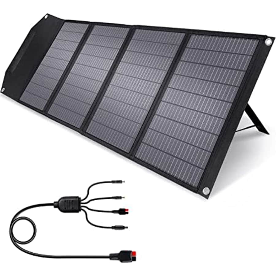 Rockpals 100W Foldable Solar Panel for $155