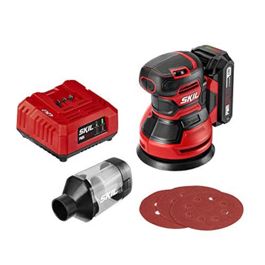 SKIL PWRCore 20 20V Brushed 5" Random Orbital Sander, Includes 2.0Ah Battery and Charger - for $90
