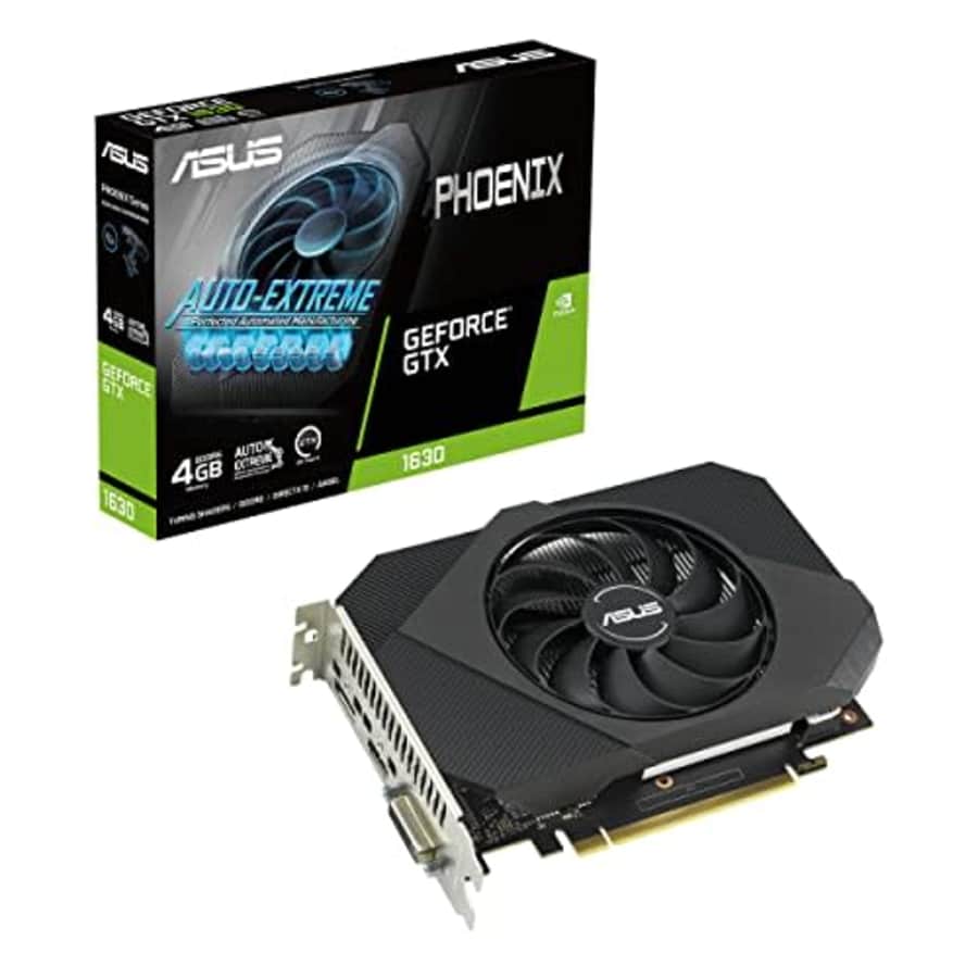ASUS Phoenix NVIDIA GeForce GTX 1630 Gaming Graphics Card (PCIe 3.0, 4GB GDDR6 Memory, HDMI 2.0, for $180