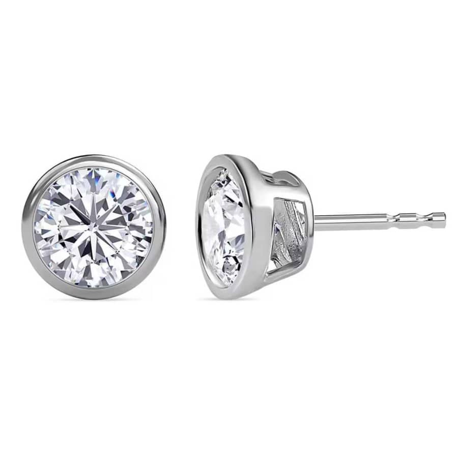 1.85-tcw. Moissanite Solitaire Stud Earrings for $60