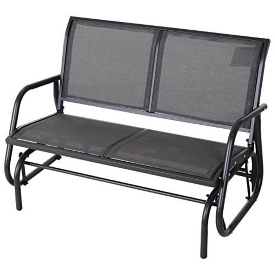Outsunny 2-Person Outdoor Glider Bench Double Rocking Chair Loveseat w/Armrest for Patio Garden for $90