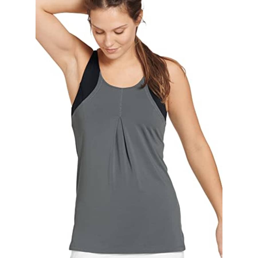 Jockey Women's Activewear 2-in-1 Layered Crossback Tank, Vulcan, L for $14 Jockey Women's Activewear 2-in-1 Layered Crossback Tank, Vulcan, L for $14