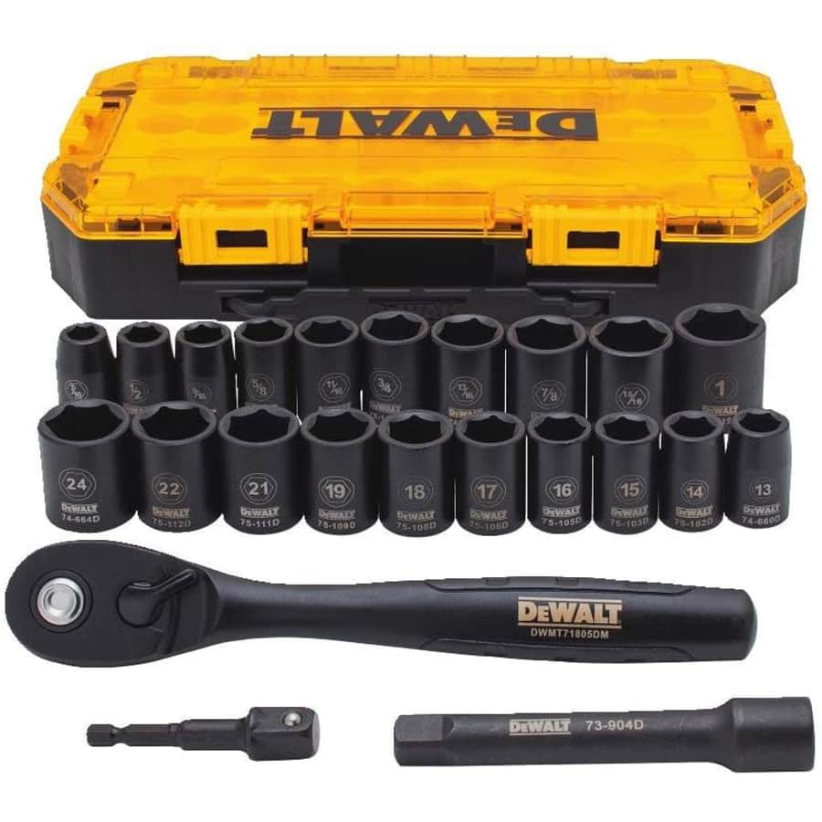 DeWalt 23-Piece 1/2" Drive Impact Socket Set for $40