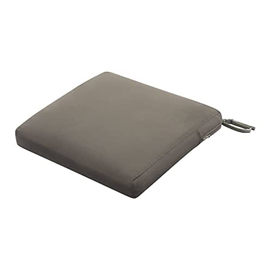 Classic Accessories Ravenna Water-Resistant 19 x 19 x 3 Inch Patio Seat Cushion, Dark Taupe, Chair for $44 Classic Accessories Ravenna Water-Resistant 19 x 19 x 3 Inch Patio Seat Cushion, Dark Taupe, Chair for $44