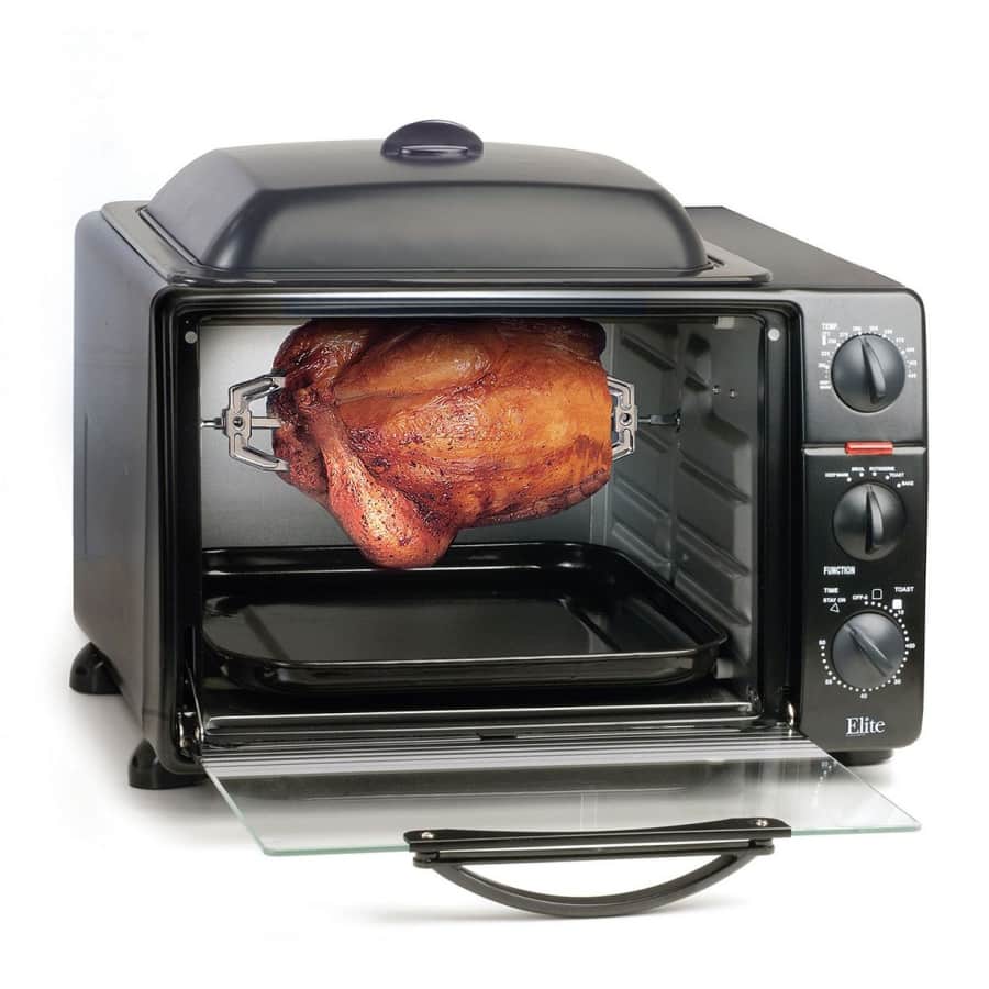 Elite Gourmet 0.8-Cu. Ft. Multi-function Toaster Oven w/ Rotisserie, Grill, & Griddle for $158