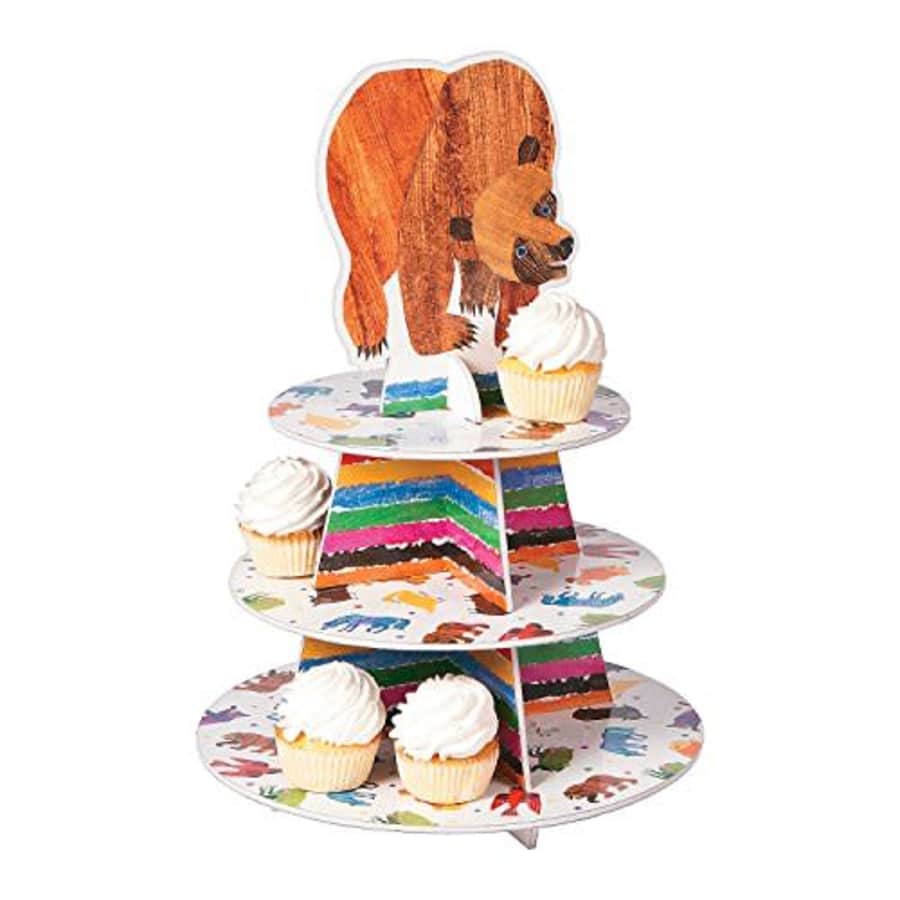 Fun Express Eric Carle's Brown Bear, Brown Bear, What Do You See? Cupcake Stand - Party Supplies - Serveware & for $26