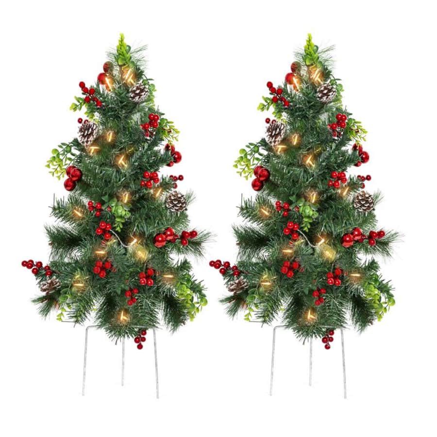 Best Choice 24.5" Pre-Lit Pathway Christmas Trees 2-Pk. for $40 Best Choice 24.5" Pre-Lit Pathway Christmas Trees 2-Pk. for $40