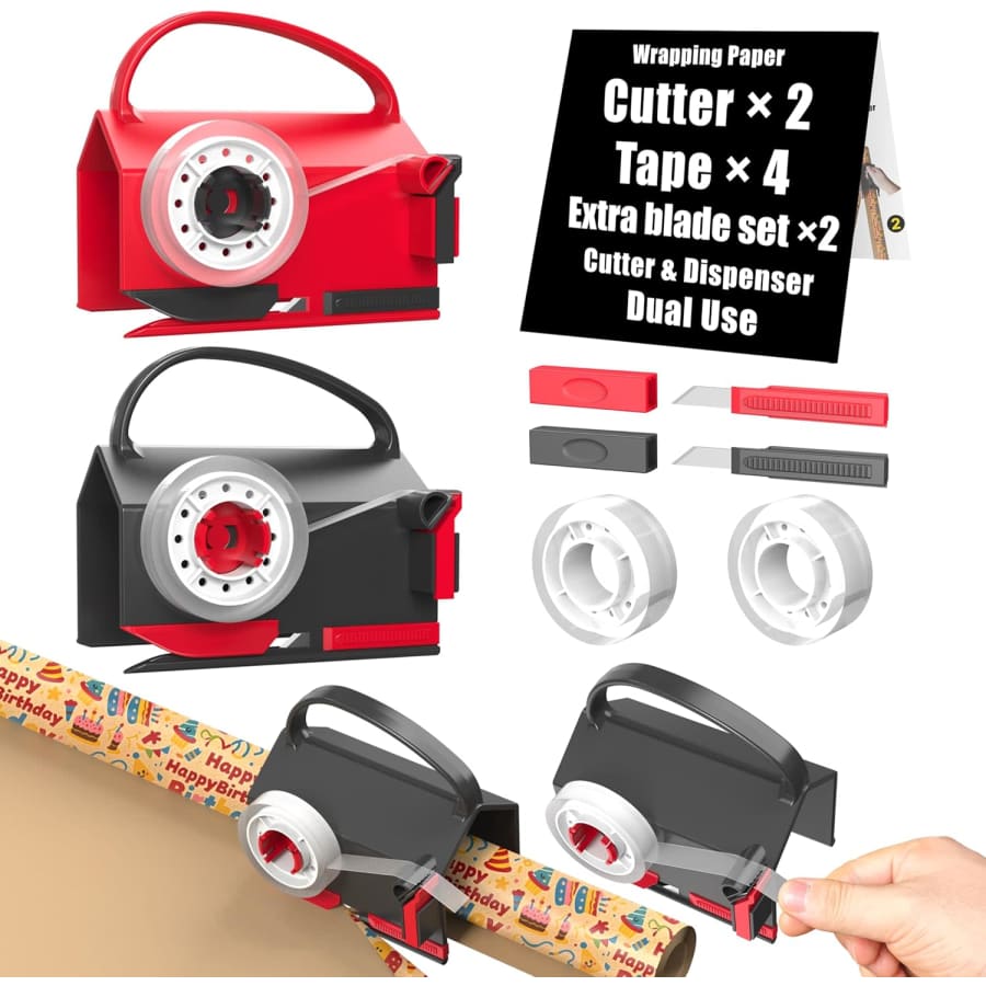 Wraprocut Wrapping Paper Cutter & Tape Dispenser 2-Pack for $12