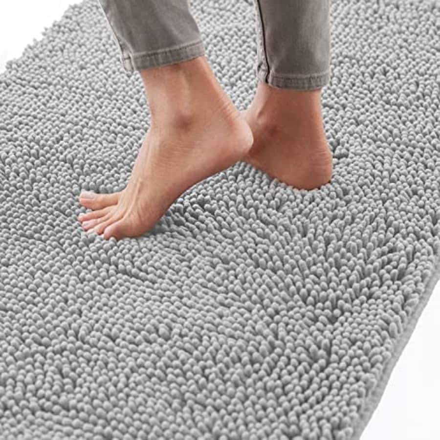 Gorilla Grip Bath Rug 42x24, Thick Soft Absorbent Chenille, Rubber Backing Quick Dry Microfiber for $43