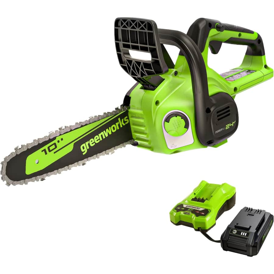 Greenworks 24V 10" Cordless Compact Chainsaw for $105