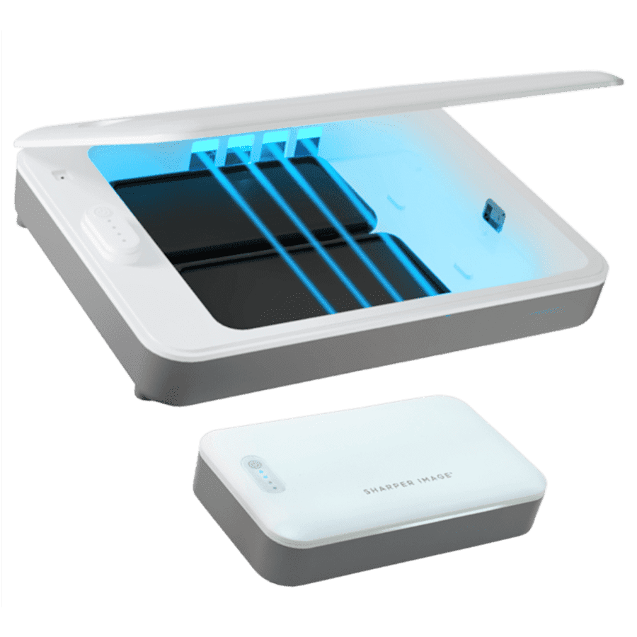 Sharper Image 2-Piece UV Zone Sanitizing Box Bundle for $15 Sharper Image 2-Piece UV Zone Sanitizing Box Bundle for $15