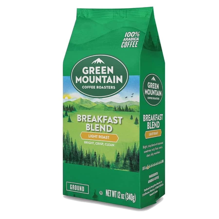 Green Mountain Coffee Light Roast Breakfast Blend Ground Coffee 12-Oz Bag for $3.57 via Sub & Save Green Mountain Coffee Light Roast Breakfast Blend Ground Coffee 12-Oz Bag for $3.57 via Sub & Save