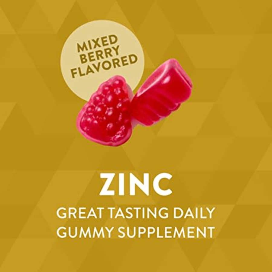Nature's Way Natures Way Zinc Gummies, Supports Immune Function*, 11 mg per Gummy, Mixed Berry Flavored, 120 for $23