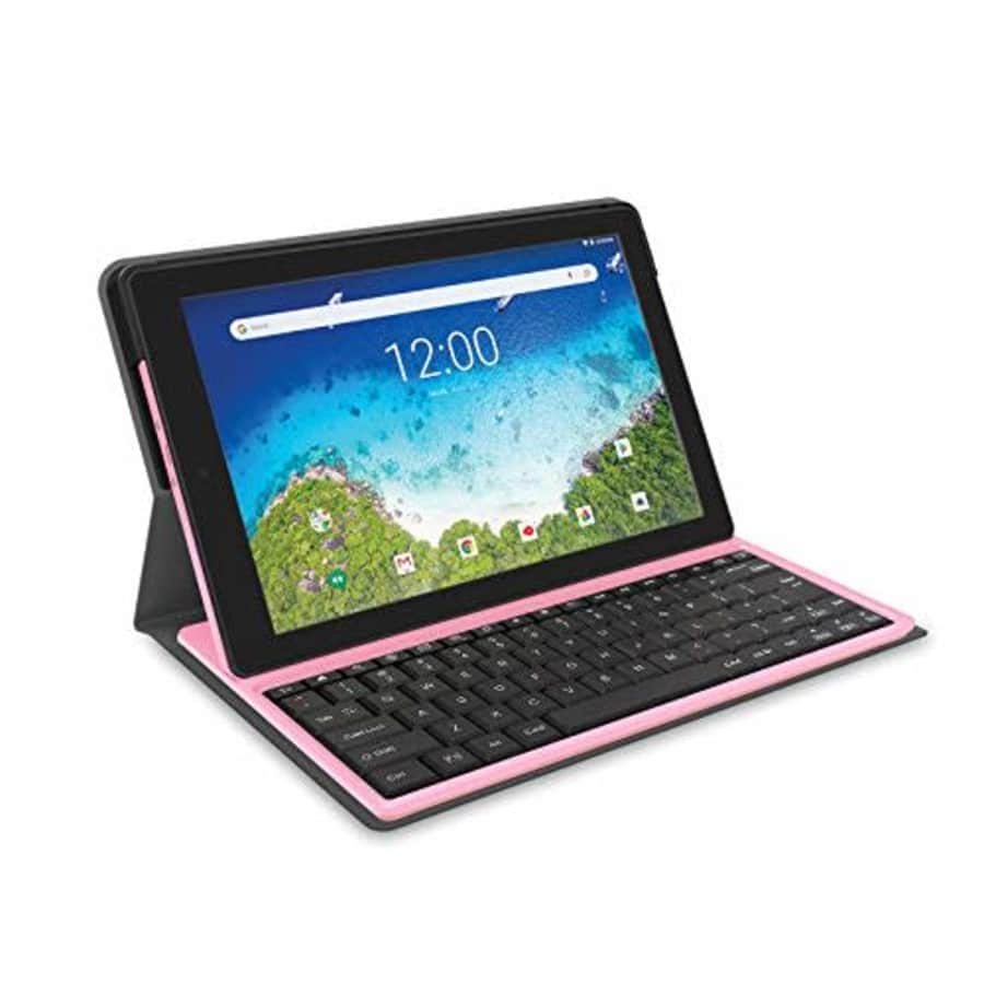 RCA Viking Pro Tablet w/Folio Keyboard 10" Multi-Touch Display, Android Go Edition Pink for $120 RCA Viking Pro Tablet w/Folio Keyboard 10" Multi-Touch Display, Android Go Edition Pink for $120
