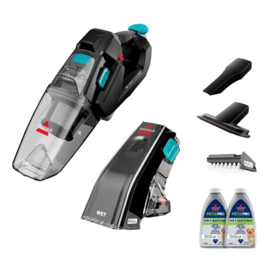 BISSELL Stain Eraser Duo, 2-in-1 Cordless Portable Deep Cleaner and Hand Vacuum with PET PRO OXY for $73