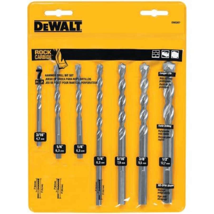 DeWalt Rapid Load 7-Pc. Hammer Drill Bit Set for $11 DeWalt Rapid Load 7-Pc. Hammer Drill Bit Set for $11