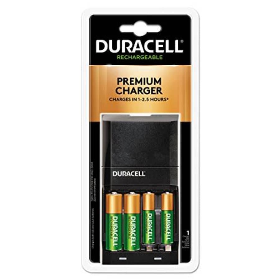 Duracell CEF27 ION SPEED 4000 Hi-Performance Charger, Includes 2 AA and 2 AAA NiMH Batteries for $31 Duracell CEF27 ION SPEED 4000 Hi-Performance Charger, Includes 2 AA and 2 AAA NiMH Batteries for $31