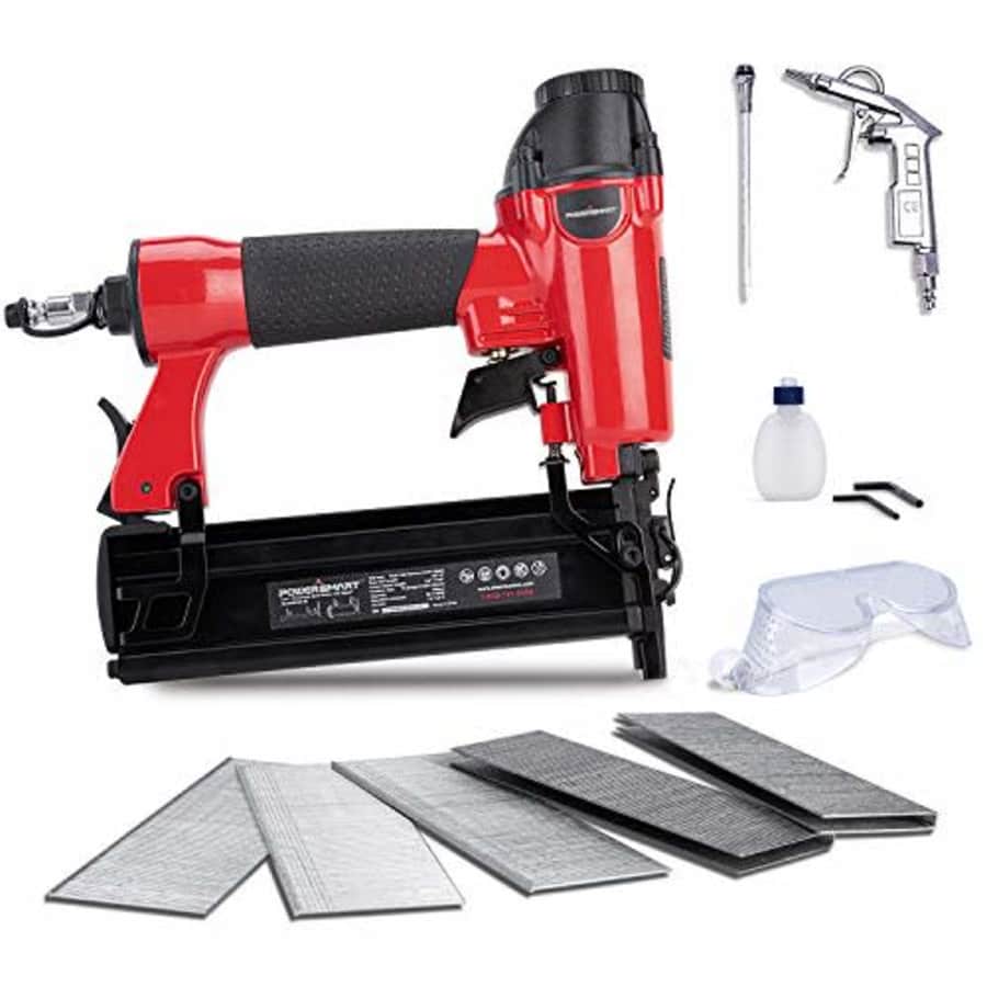 POWERSMART Brad Nailer, Pneumatic Brad Nailer 18-Gauge Compatible 5/8-IN to 2-IN, 100-Fastener for $49