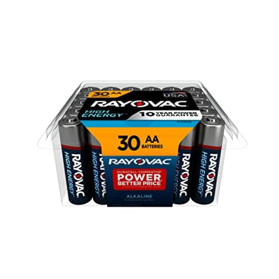 Rayovac AA Batteries, Double A Battery Alkaline, 30 Count for $26
