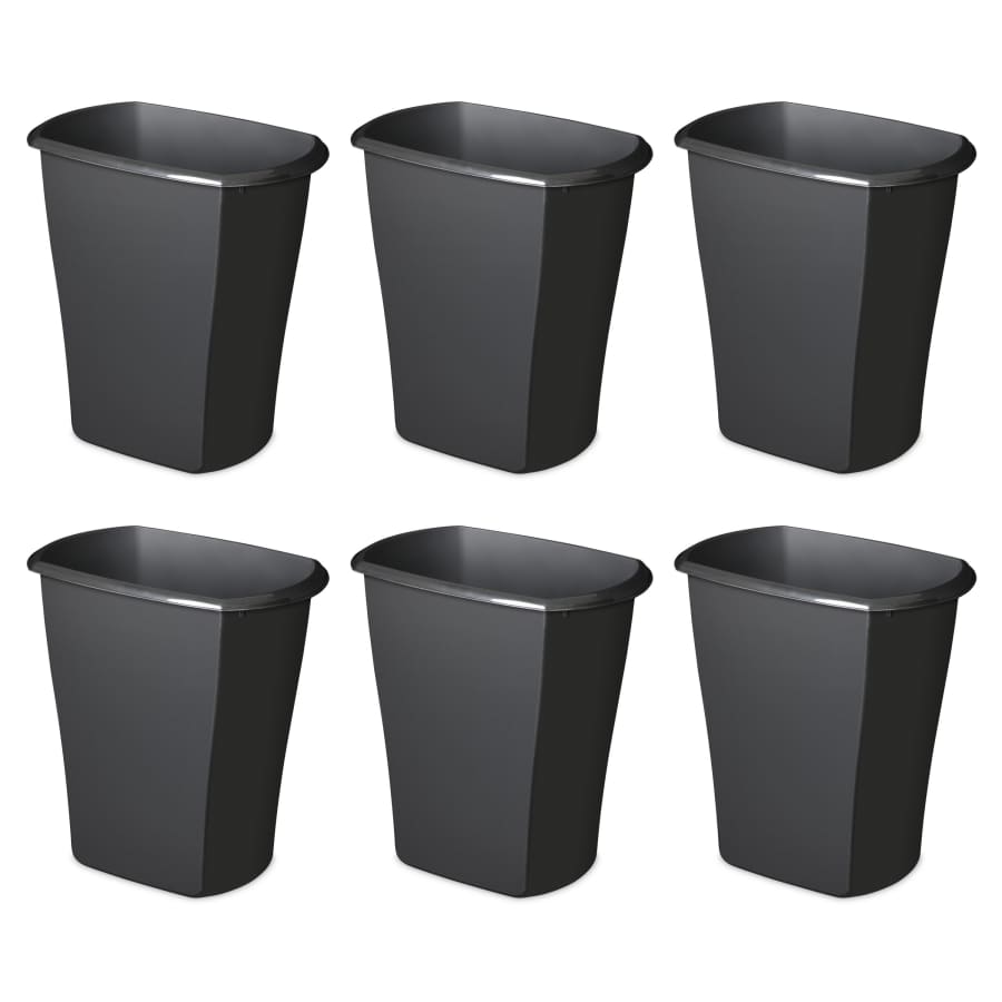 Sterilite 3-Gallon Rectangular Wastebasket 6-Pack for $15 Sterilite 3-Gallon Rectangular Wastebasket 6-Pack for $15