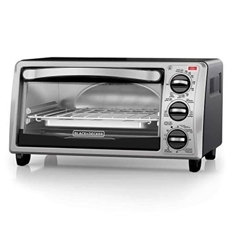 Black+Decker TO1313SBD Toaster Oven, 15.47 Inch, Silver for $50