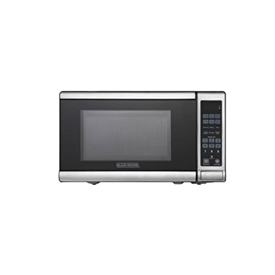 BLACK+DECKER Compact Countertop 0.7 Cu. Ft. 700-Watt Digital Microwave Oven, LED Lighting, Child for $85