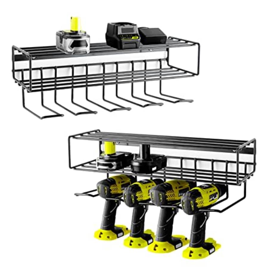 Modern Innovations Heavy Duty Power Tool Organizer (2 Pack) Wall Mount Storage, Floating Rack for for $28 Modern Innovations Heavy Duty Power Tool Organizer (2 Pack) Wall Mount Storage, Floating Rack for for $28