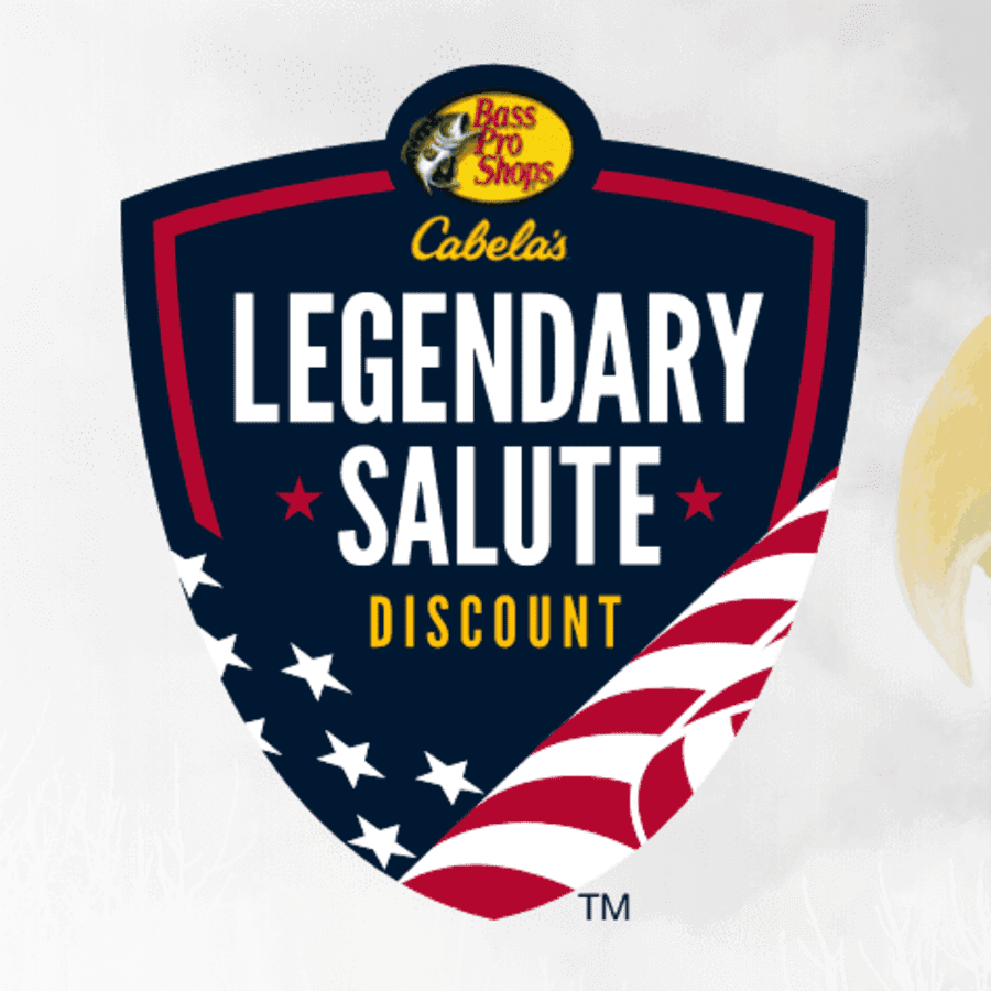 Cabela's and Bass Pro Shops Legendary Salute Discount: 10% off w/ Verification Cabela's and Bass Pro Shops Legendary Salute Discount: 10% off w/ Verification