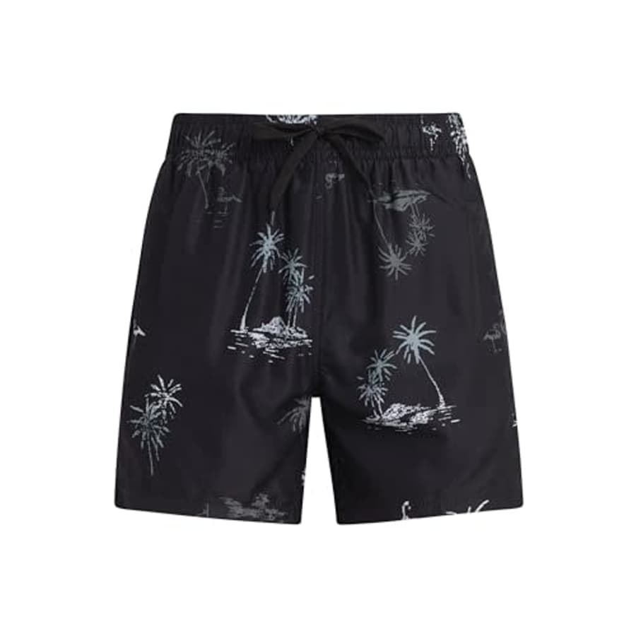 Kanu Surf Men's Standard Wade Swim Trunks (Regular & Extended Sizes), Cape May Black for $12