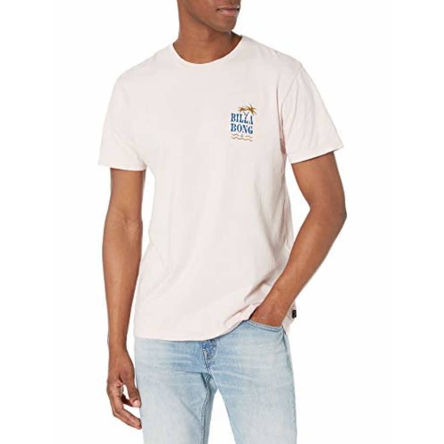 Billabong Men's Short Sleeve Premium Logo Graphic Tee T-Shirt, Lilac Dos Palmas, M for $26
