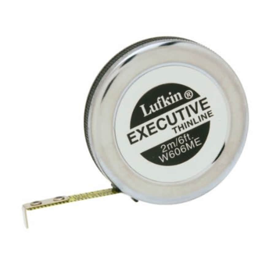 Crescent Lufkin 1/4" x 2m/6' Executive Thinline Yellow Clad Pocket SAE/Metric Tape Measure - W606ME for $32