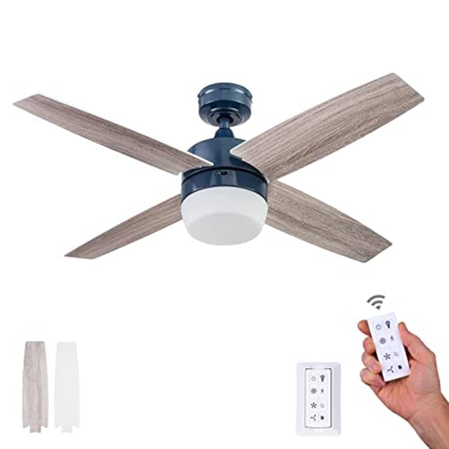 Prominence Home Atlas, 44 Inch Modern Indoor LED Ceiling Fan with Light and Remote Control, Dual for $159 Prominence Home Atlas, 44 Inch Modern Indoor LED Ceiling Fan with Light and Remote Control, Dual for $159