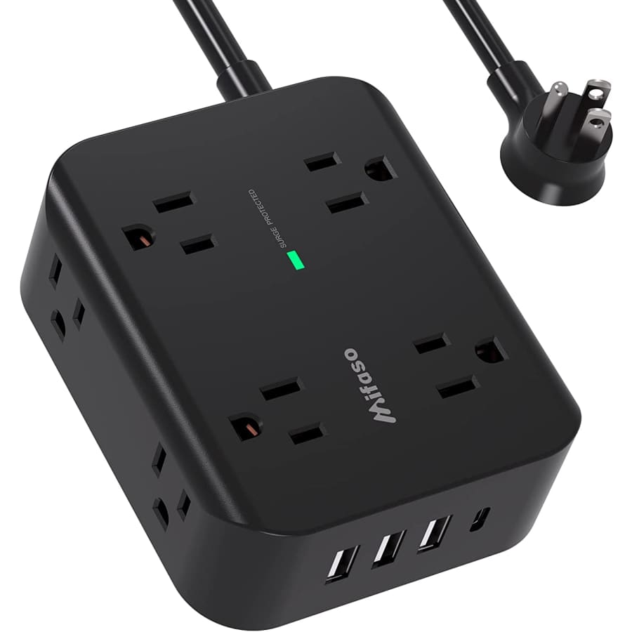 Mifaso 8-Outlet Power Strip Surge Protector: $8 Mifaso 8-Outlet Power Strip Surge Protector: $8