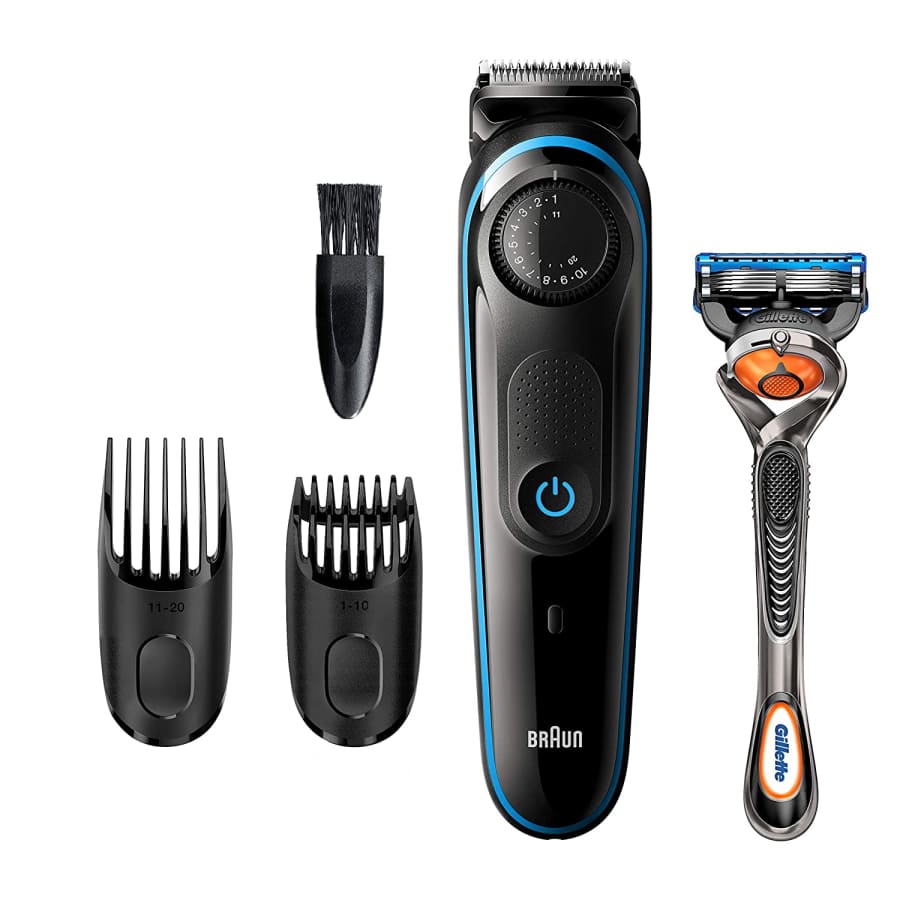 Braun Beard Trimmer 3 Rechargeable Cordless Hair Clippers w/ Gillette ProGlide Razor for $43