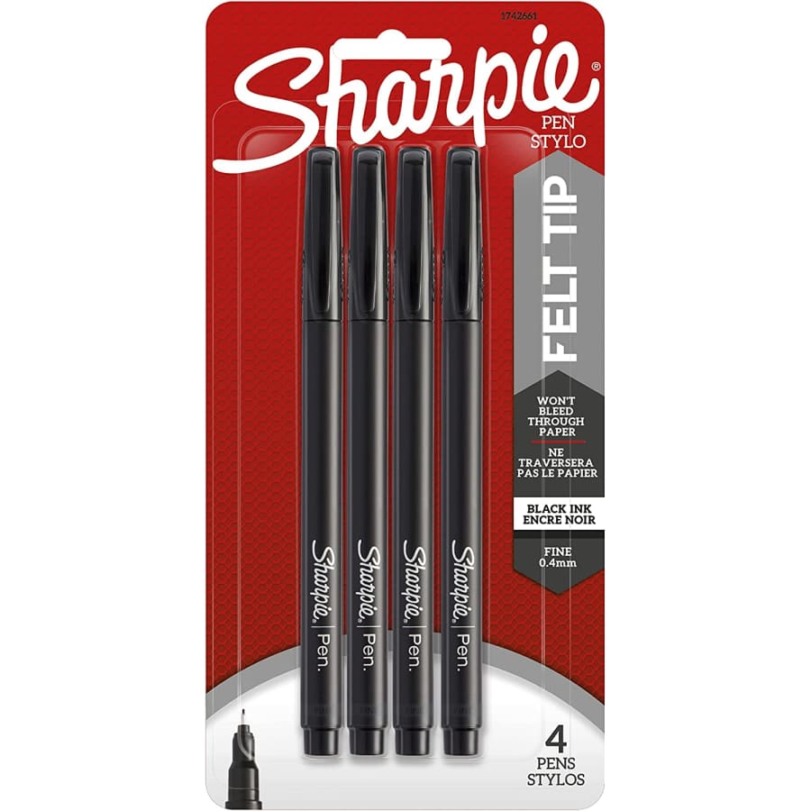 Sharpie Pen Fine Point Pen 4-Pack for $11