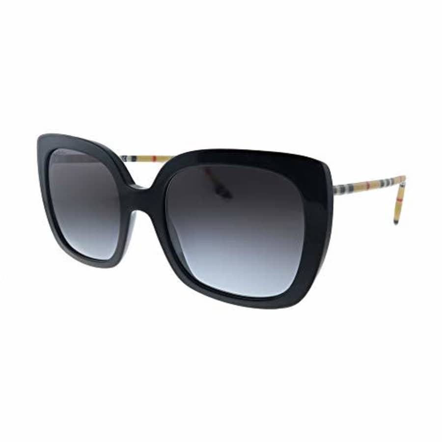 Burberry Caroll BE 4323 38538G Black Plastic Square Sunglasses Black Gradient Lens for $105