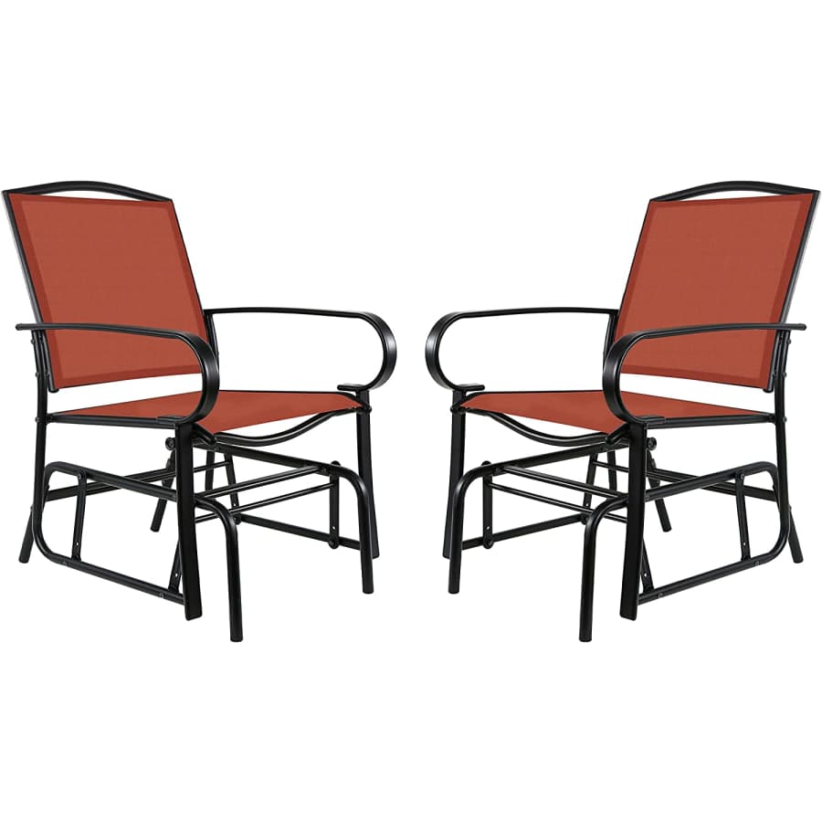 Amazon Basics Outdoor Patio Textilene Glider Chair 2-Pack for $65 Amazon Basics Outdoor Patio Textilene Glider Chair 2-Pack for $65