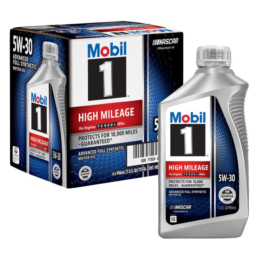 Mobil 1 5W-30 High Mileage Advanced Full Synthetic Motor Oil 1-Quart Bottle 6-Pack for $28 for members Mobil 1 5W-30 High Mileage Advanced Full Synthetic Motor Oil 1-Quart Bottle 6-Pack for $28 for members