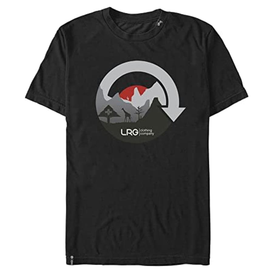 LRG Lifted Research Group Valley Cycle Young Men's Short Sleeve Tee Shirt, Black, Small for $22