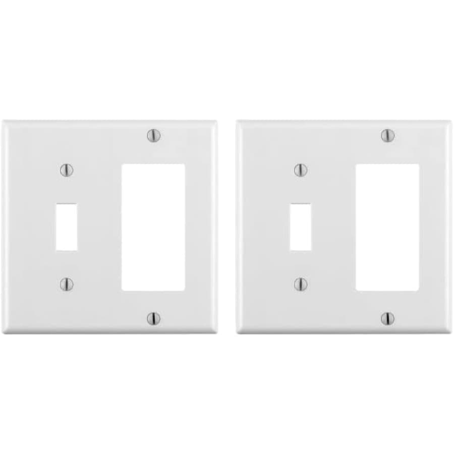 Leviton 2-Gang 1-Toggle 1-Decora/GFCI Device Combination Wallplate 2-Pack for $3 Leviton 2-Gang 1-Toggle 1-Decora/GFCI Device Combination Wallplate 2-Pack for $3