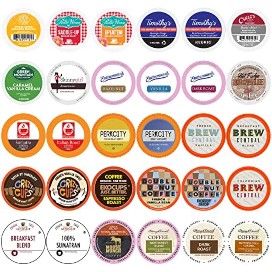 Crazy Cups Coffee Variety Sampler Pack for Keurig K-Cup Brewers, 30 Count for $23 Crazy Cups Coffee Variety Sampler Pack for Keurig K-Cup Brewers, 30 Count for $23