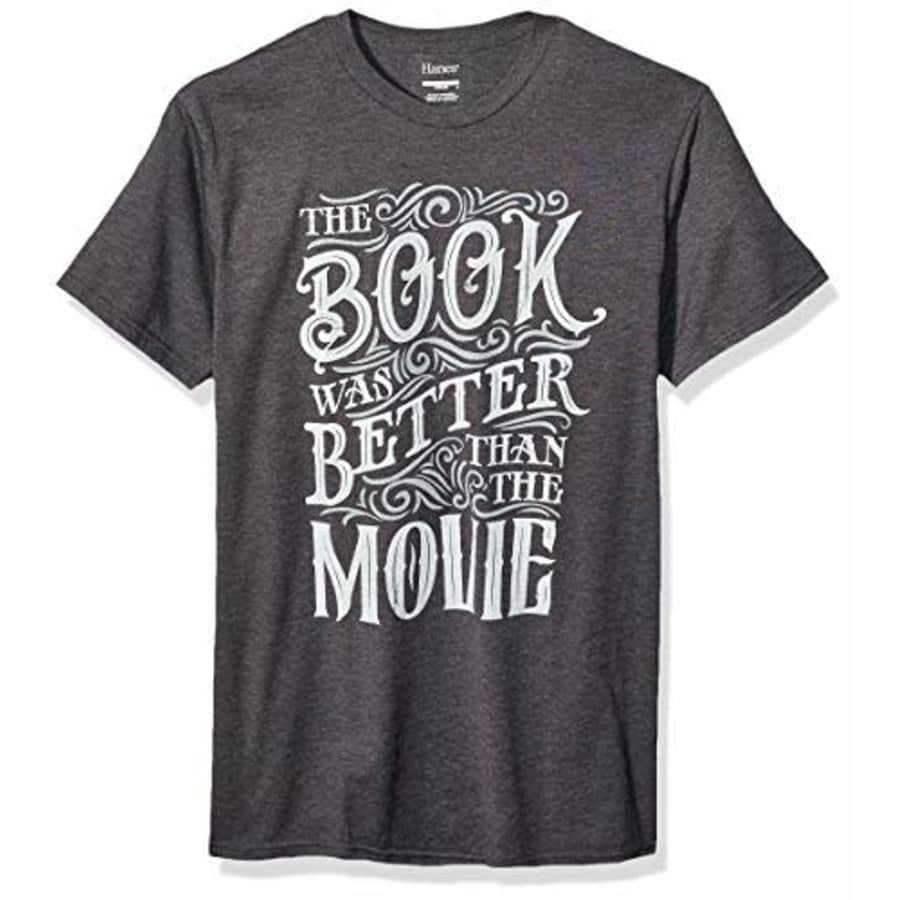 Hanes Men's Graphic T-Shirt-Americana Collection, The Book was Better Than The Movie, 3X-Large for $23 Hanes Men's Graphic T-Shirt-Americana Collection, The Book was Better Than The Movie, 3X-Large for $23