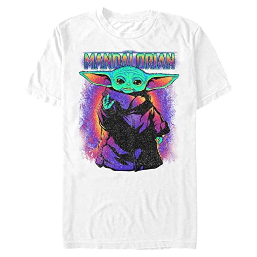 STAR WARS Big & Tall Mandalorian Neon Primary Child Men's Tops Short Sleeve Tee Shirt, White, for $20 STAR WARS Big & Tall Mandalorian Neon Primary Child Men's Tops Short Sleeve Tee Shirt, White, for $20