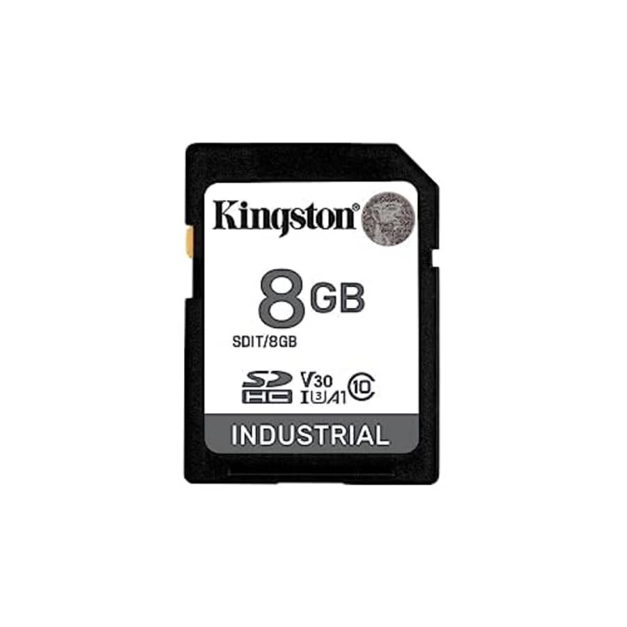 Kingston Industrial SD Card, Up to 100MB/s, High Endurance, UHS-I U3 V30 A1, (SDIT/8GB) for $18 Kingston Industrial SD Card, Up to 100MB/s, High Endurance, UHS-I U3 V30 A1, (SDIT/8GB) for $18