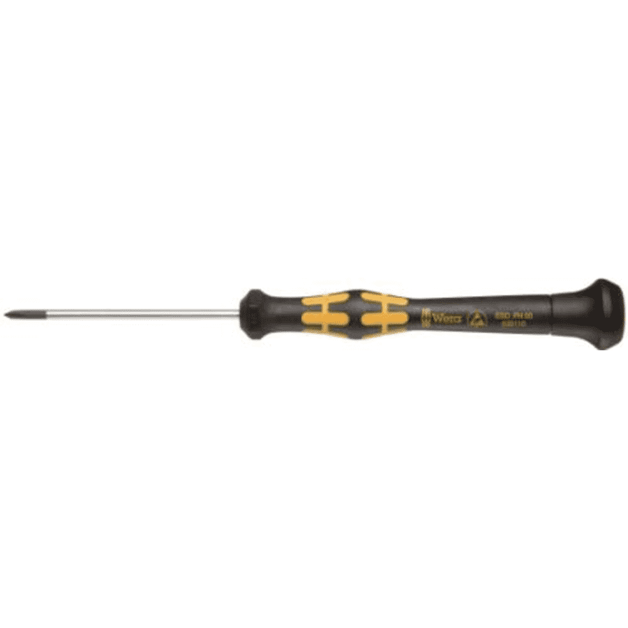 Wera 05030110002 Kraftform ESD 1550 PH Phillips Precision Screwdriver, PH 00 Head, 60mm Blade Length for $15